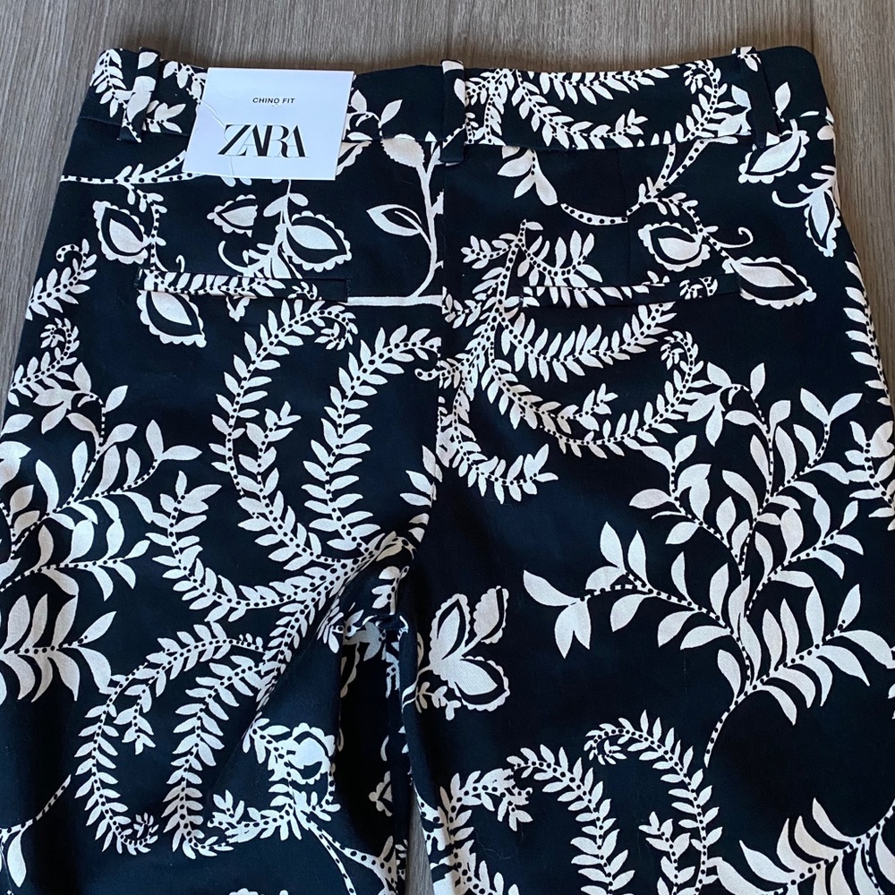 Zara Printed Chino Ankle Pants Size 4 - Picture 13 of 15